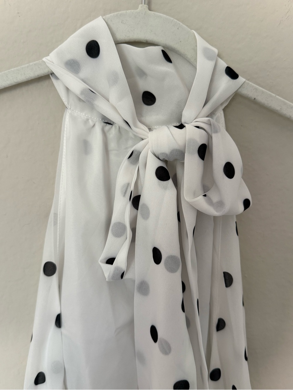 Peppermayo White Polka Dot Halter Mini Dress - Picture 10 of 12